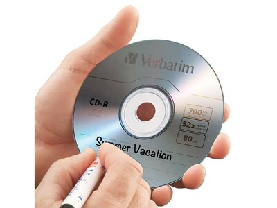 Verbatim 94691 52X CD-R 700MB with Branded Surface, 50 Pack Spindle