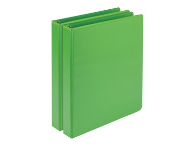 Samsill Fashion 1" 3-Ring View Binders, Chartreuse, 2/Pack (U86378)