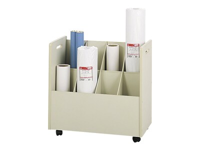 Safco Roll Filing and Blueprint Storage, 7 Tube Size, 8-Roll Capacity, Putty (3045)