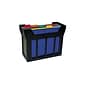 Staples® Plastic File Caddy with File Folders, Letter Size, Black (10613)