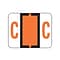 Smead BCCR Color Coded Alphabetic Labels, C, Dark Orange, 500/Roll (67073)