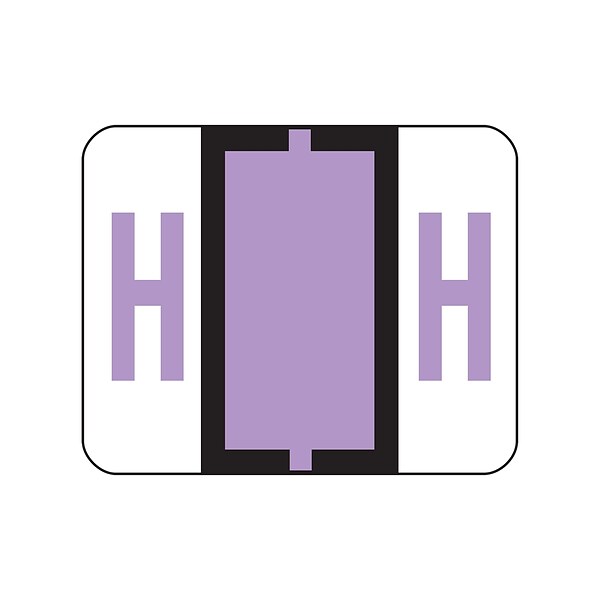 Smead BCCR Color Coded Alphabetic Labels, H, Lavender, 500/Roll (67078)