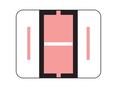 Smead BCCR Color Coded Alphabetic Labels, I, Pink, 500/Roll (67079)