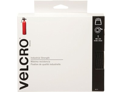 Velcro® Brand Industrial Strength 2 x 15 Hook & Loop Fastener Roll, Black (90197)