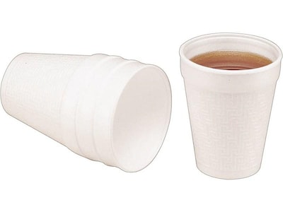 Dart Styrofoam Cups - 12oz Size - Case of 1,000 - 12J12