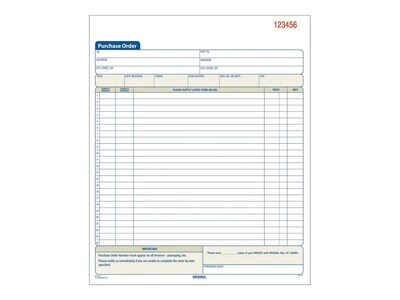 Adams 2-Part Carbonless Purchase Requisitions Book, 8.38L x 10.69W, 50 Forms/Book, 5/Carton (DC8131)