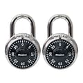 Master Lock Combination Padlock, 2/Pack (1500T)