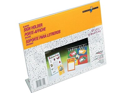 Deflect-O Classic Image Sign Holder, 11 x 8.5, Clear Plastic (66701)