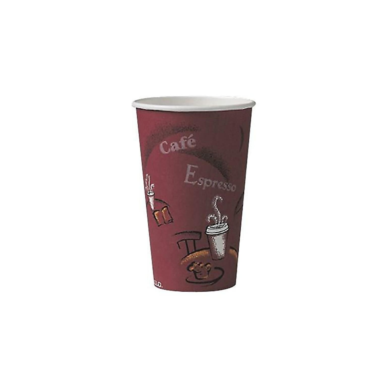 Solo Bistro® Hot Cups, 16 Oz., Multicolor, 300/Carton (OF16BI-0041)