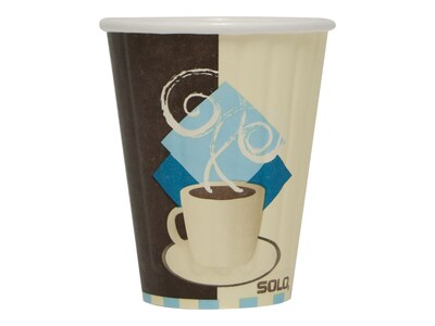 Solo Tuscan Café Hot Cups, 8 Oz., Multicolor, 1000/Carton (IC8-J7534)