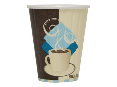 Solo Tuscan Café Hot Cups, 8 Oz., Multicolor, 50/Pack (IC8-J7534)
