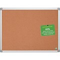 Bi-Office Earth-it Maya Cork Bulletin Board, Aluminum Frame, 4 x 3 (CA051790)