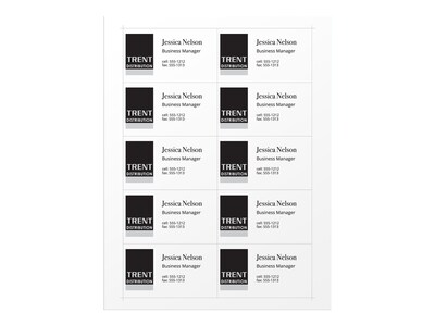 Avery Clean Edge Inkjet Business Cards, 3.5W x 2L, Glossy White, 200/Pack (8859)