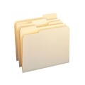 Smead WaterShed/CutLess File Folders, 1/3-Cut Tab, Letter Size, Manila, 100/Box (10343)