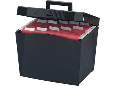 Pendaflex Portable Hanging File Box, Letter Size, Black (PFX 20861)