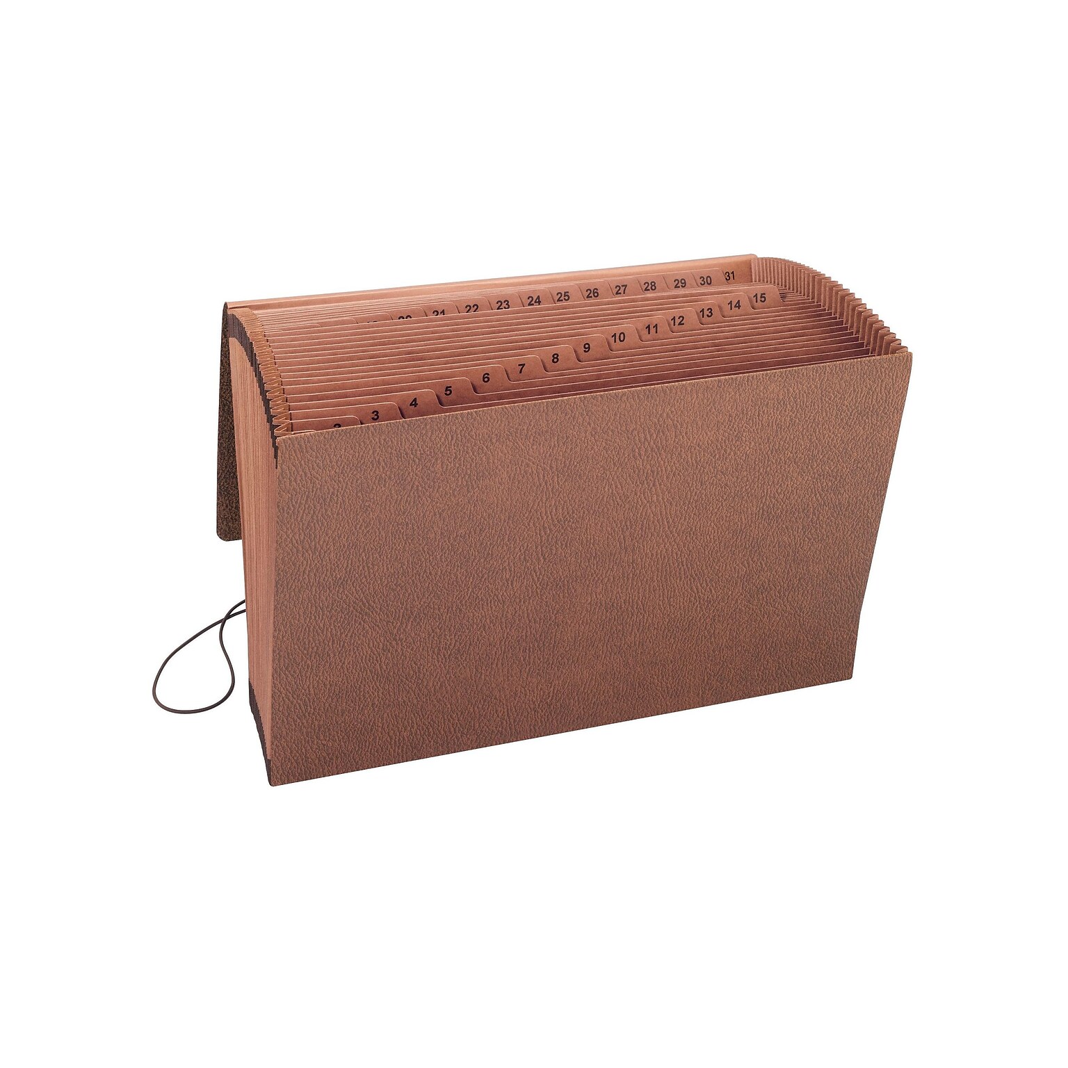 Smead® TUFF Expanding File, Daily (1-31), 31 Pockets, Flap & Elastic Cord Closure, Legal, Redrope-Printed Stock (70369)