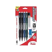 Pentel Twist-Erase Express Mechanical Pencils, No. 2 Medium Lead, 4/pack QE415LZBP4)