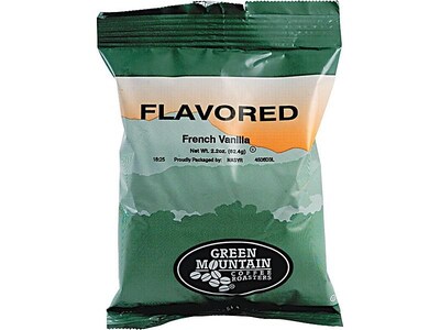 Green Mountain French Vanilla Ground Coffee Packs, 2.2 oz., Light Roast, 50/Carton (4732)