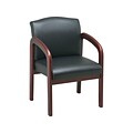 Work Smart WD Collection Faux Leather Guest Chair, Black (WD387-U6)