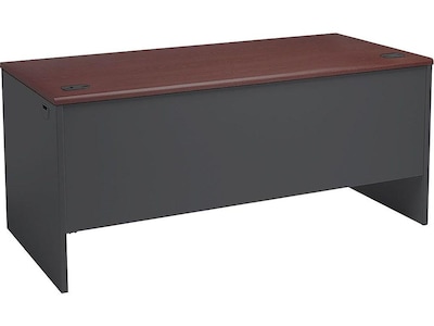 HON 38000 Series 66 Single Right Pedestal Desk, Mahogany/Charcoal (HON38291RNS)
