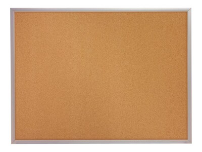 Quartet Classic Cork Bulletin Board, Aluminum Frame, 4H x 8W (2308)