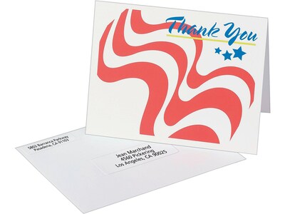 Avery Matte Personal Notecards, White, 60/Box (8315)