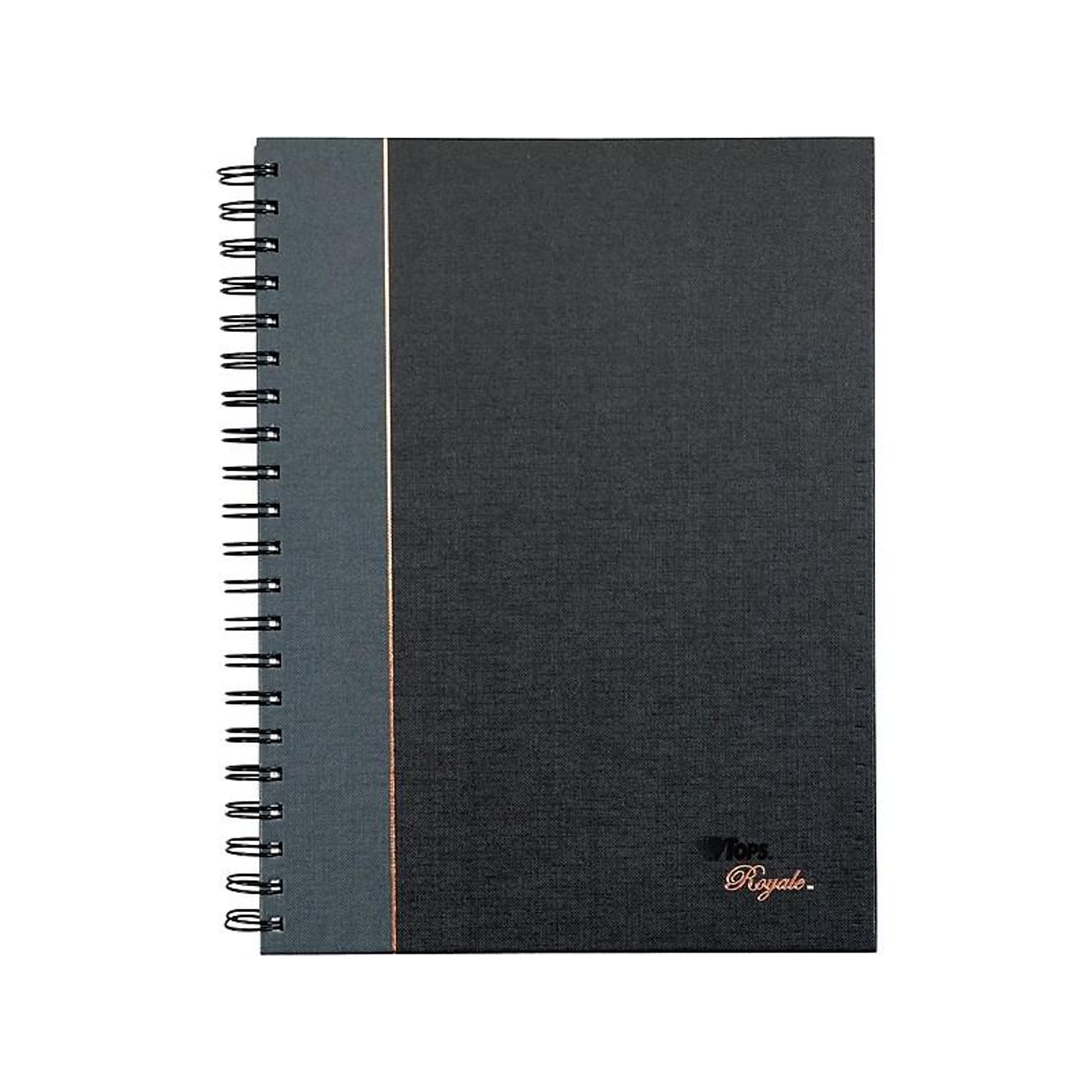 TOPS Royale Professional Notebooks, 8 x 10.5, College Ruled, 96 Sheets, Gray/Silver (25331)