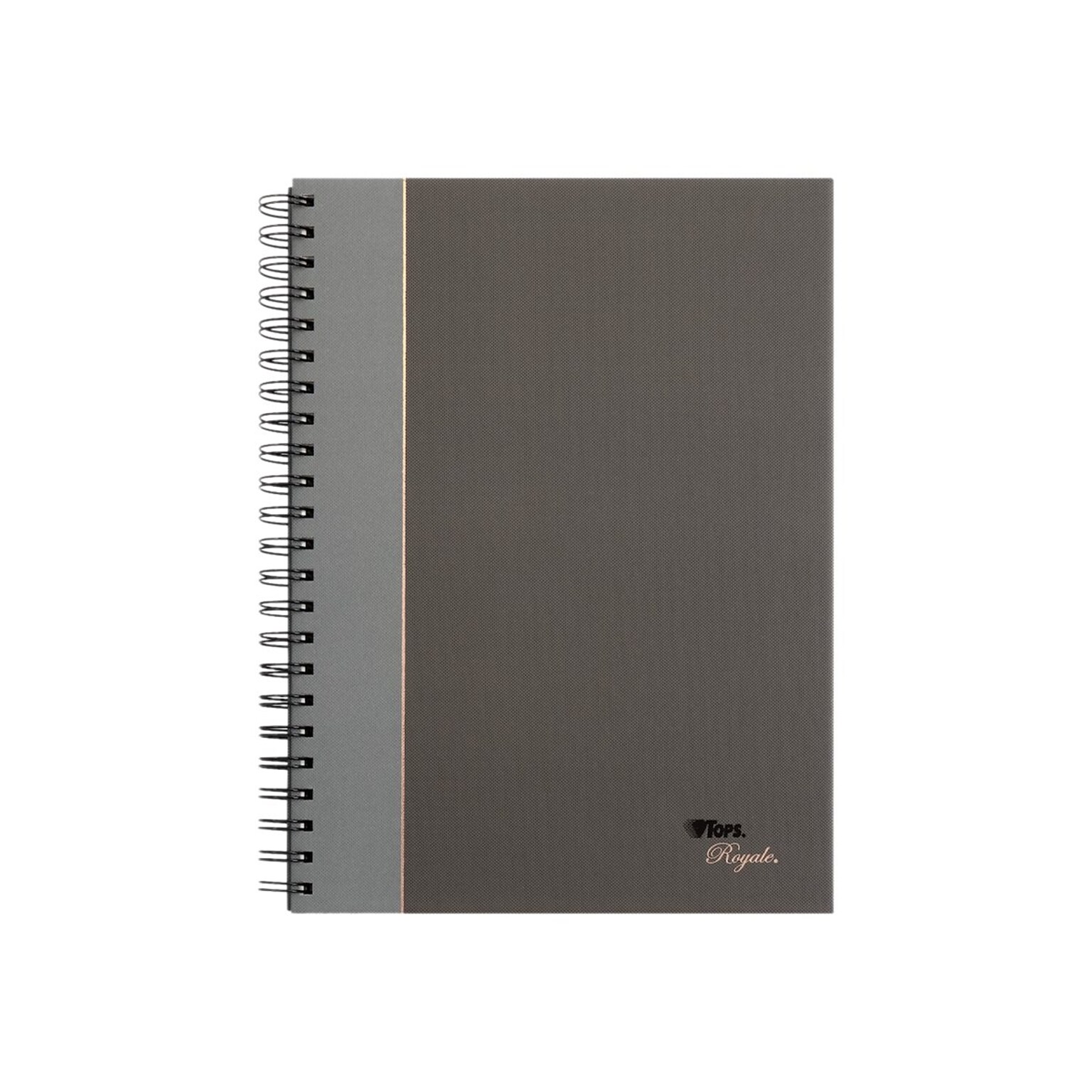 TOPS Royale Professional Notebooks, 8.25 x 11.75, College Ruled, 96 Sheets, Gray/Silver (25332)