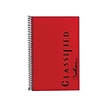 TOPS Classified Colors 1-Subject Notebooks, 5.5 x 8.5, Narrow Ruled, 100 Sheets, Red (73505)