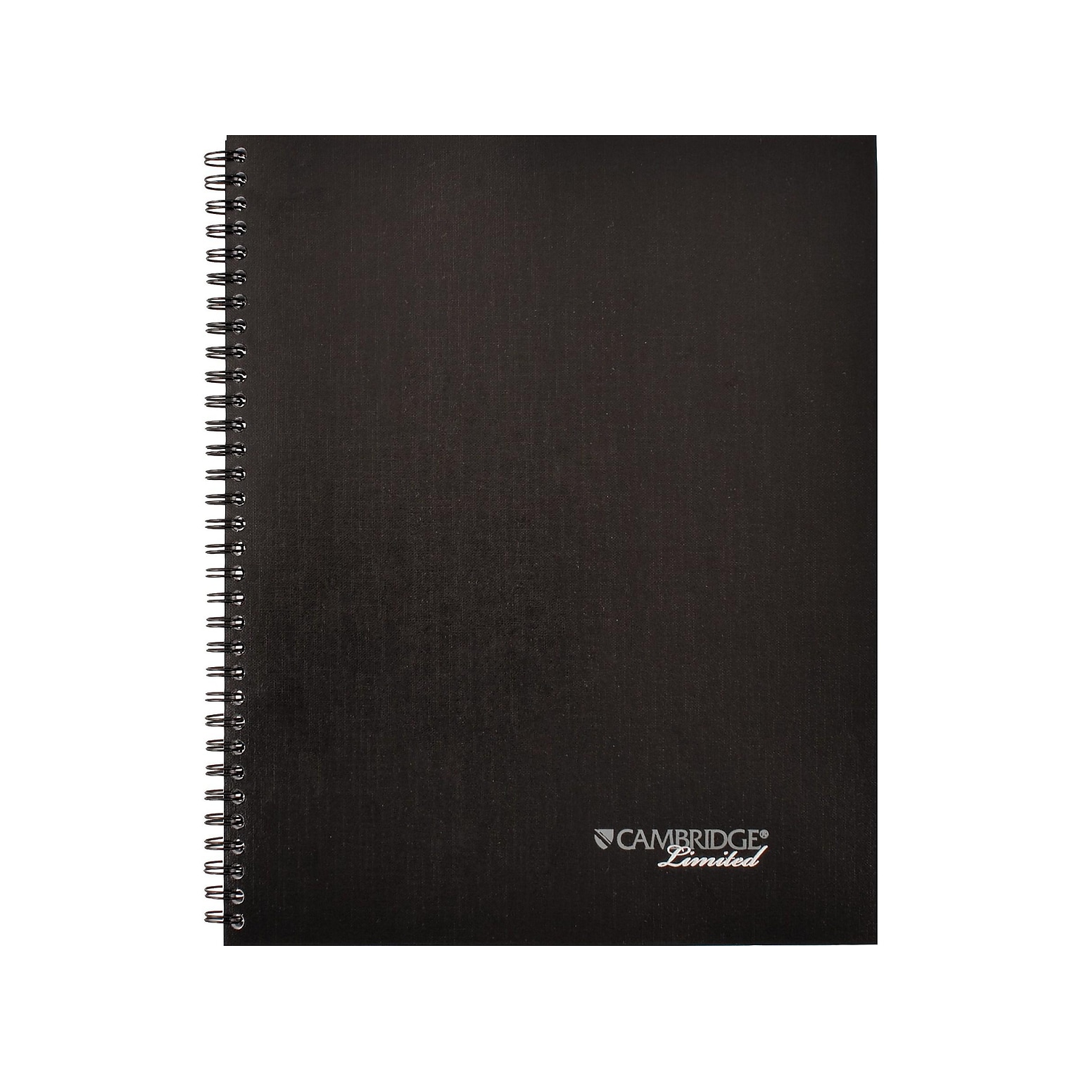 Mead Cambridge Meeting Format Professional Notebook, 8.88 x 11, Wide Ruled, 80 Sheets, Black (06132)