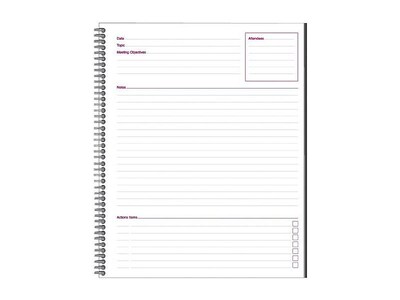 Cambridge 1-Subject Professional Notebooks, 8.88" x 11", Wide Ruled, 80 Sheets, Black (06132)