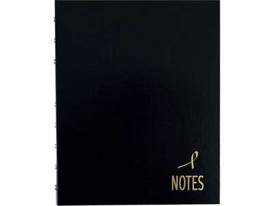 Blueline NotePro Pink Ribbon 1-Subject Professional Notebooks, 7.25 x 9.25, College Ruled, 75 Sheets, Black (A7150.BLK2)