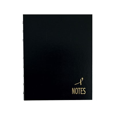 Blueline Pink Ribbon/NotePro Professional Notebook, 7.25 x 9.25, College Ruled, 75 Sheets, Black (A7150.BLK2)