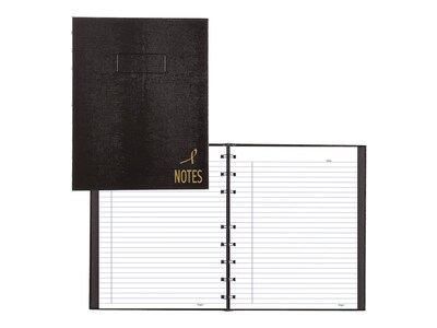 Blueline Pink Ribbon/NotePro Professional Notebook, 7.25 x 9.25, College Ruled, 75 Sheets, Black (