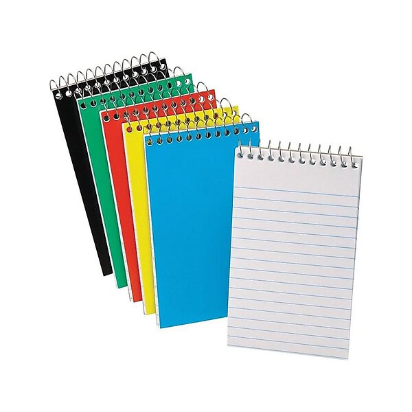 Ampad Memo Pads, 3 x 5, Narrow Ruled, 50 Sheets, Assorted Colors, Each (25-093)