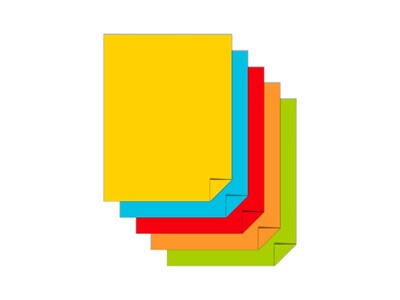 Exact ASTROBRIGHTS Multipurpose Paper, 24 Lbs., 8.5 x 11, Assorted, 1250/Carton (22998)