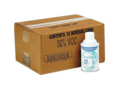 TimeMist Premium Aerosol Refill, Clean & Fresh, 12/Carton (1042415)