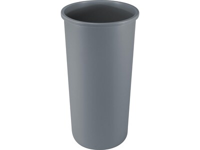Rubbermaid Untouchable Indoor Trash Can w/ No Lid, Gray Resin, 22 Gal. (FG354600GRAY)