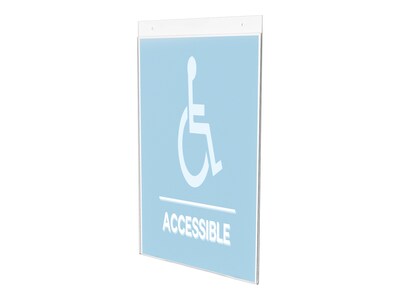 Deflect-O Image Document Holder, 11" x 17", Vertical, Wall Mounted, Clear Plastic (DEF68001)