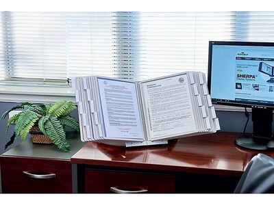 Durable Sherpa Document Holder, 8.5" x 11", Vertical, Gray Plastic (554210)