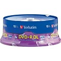 Verbatim 95484 8x DVD+R DL, Silver, 15/Pack