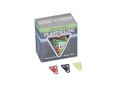 Baumgartens Plastiklips Paper Clips, X-Large, Assorted, 50/Box (LP-1700)