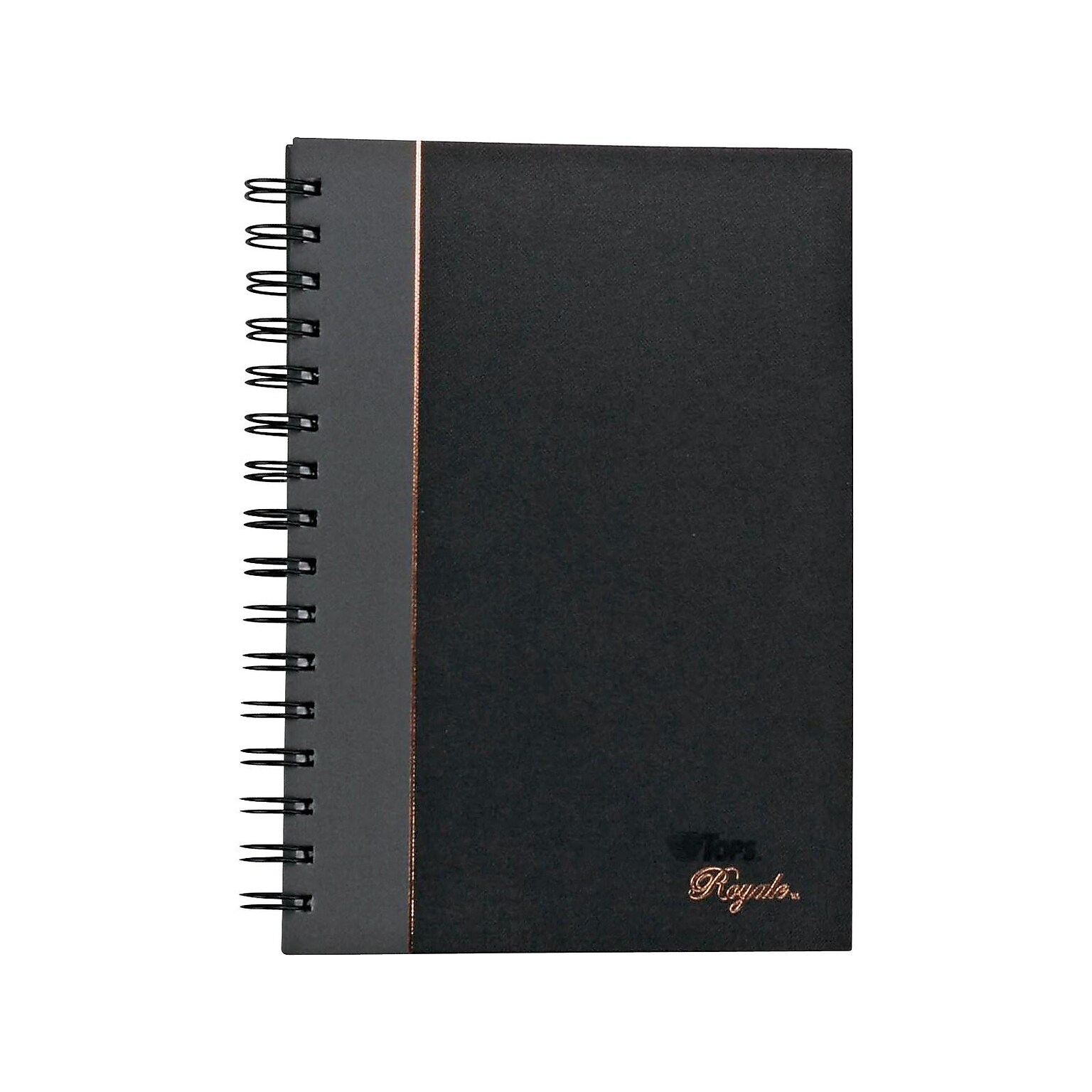 TOPS Royale Professional Notebooks, 5.88 x 8.25, College Ruled, 96 Sheets, Black (25330)