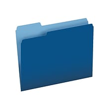 Pendaflex Two-Tone File Folders, 1/3-Cut Tab, Letter Size, Navy Blue, 100/Box (152 1/3 NAV)
