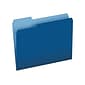 Pendaflex Two-Tone File Folders, 1/3-Cut Tab, Letter Size, Navy Blue, 100/Box (152 1/3 NAV)