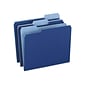 Pendaflex Two-Tone File Folders, 1/3-Cut Tab, Letter Size, Navy Blue, 100/Box (152 1/3 NAV)