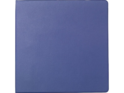 Staples Standard 3" 3-Ring Non-View Binder With Label Holder, Navy Blue (26424-CC)
