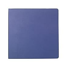 Staples Standard 3 3-Ring Non-View Binder With Label Holder, Navy Blue (26424-CC)