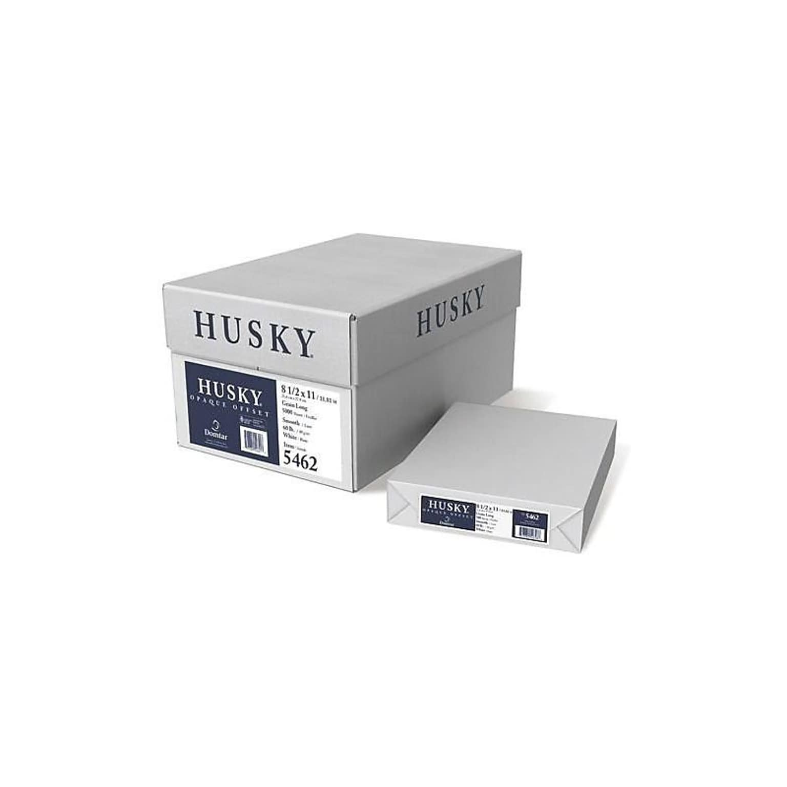 Domtar Husky Opaque Offset 8.5 x 11 Multipurpose Paper, 60 lbs., 94 Brightness, 500/Ream, 10 Reams/Carton (5462)