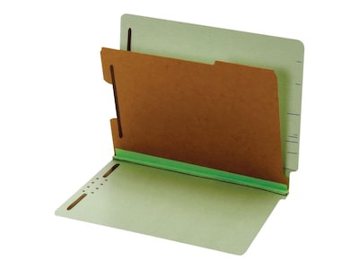 Pendaflex End-Tab Classification Folders, Letter Size, 1-Partition, Light Green, 10/Box (PFX 23214)